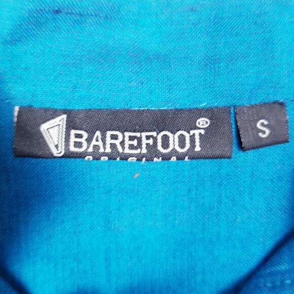 BAREFOOT ORGINAL Handwoven Handmade Hank-Dyed Pure Cotton Shirt - Small - Picture 4 of 5